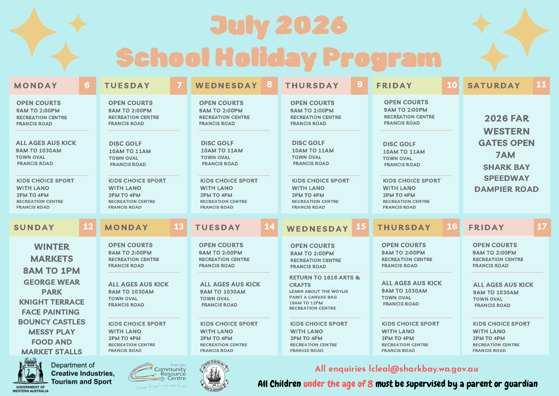 July School Holiday Planner