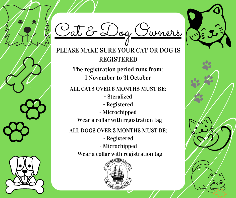 Cat & Dog Registrations due